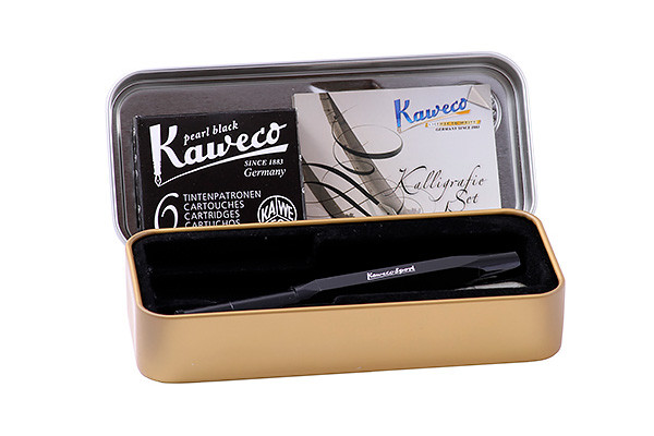 Набор для каллиграфии Kaweco Calligraphy Black S: перьевая ручка, набор перьев, картриджи, артикул 10000812. Фото 2