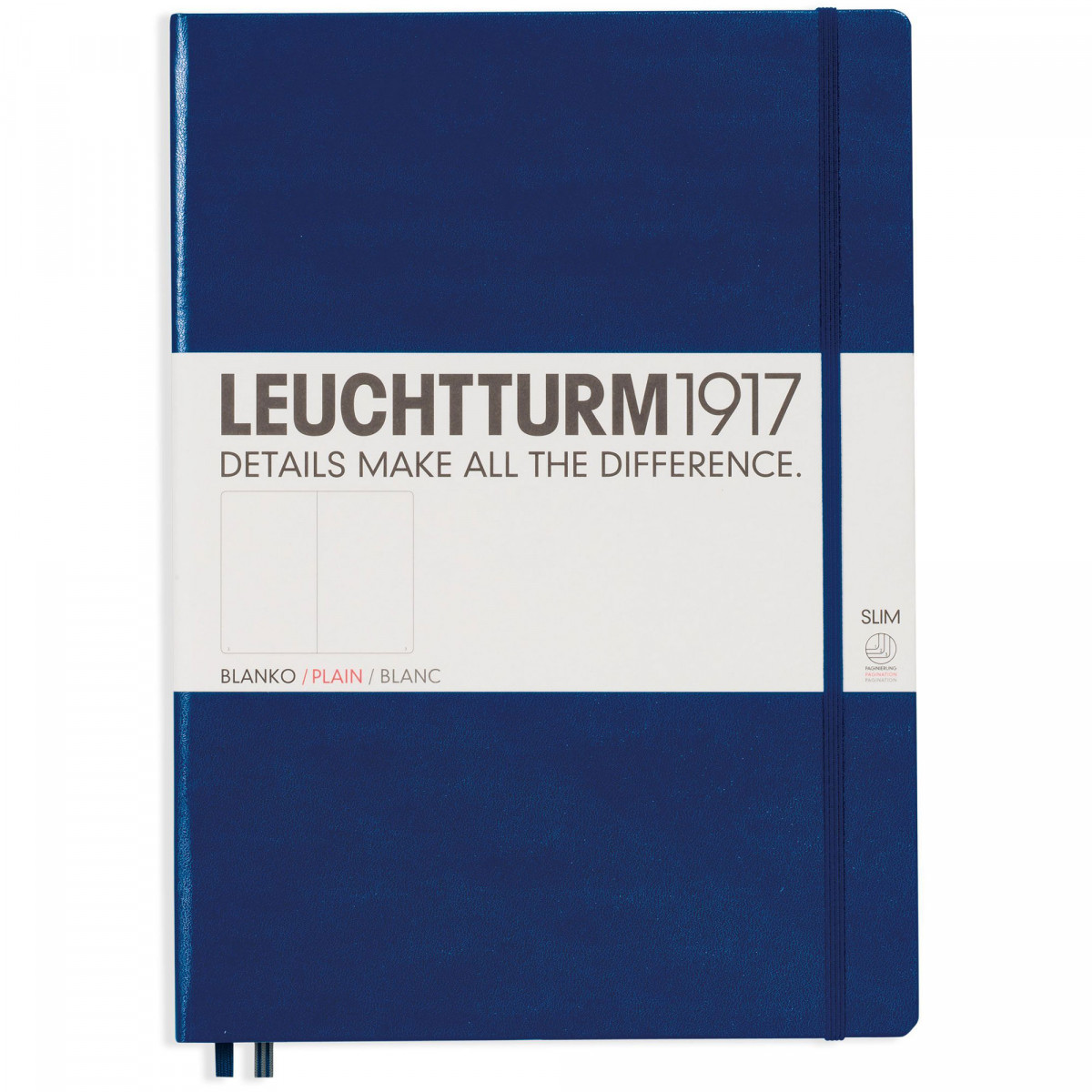 Записная книжка Leuchtturm Master Slim A4+ Navy твердая обложка 123 стр, 342928 Записная книжка Leuchtturm Master Slim A4+ Navy твердая обложка 123 стр, артикул 342928. Фото 1