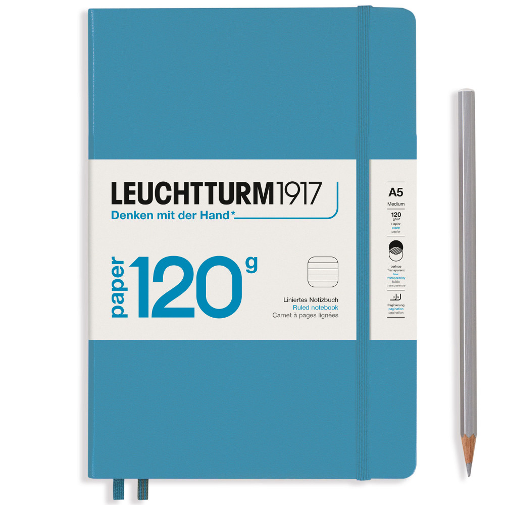 Блокнот Leuchtturm Edition 120G A5 Nordic Blue твердая обложка 203 стр, артикул 364423. Фото 2