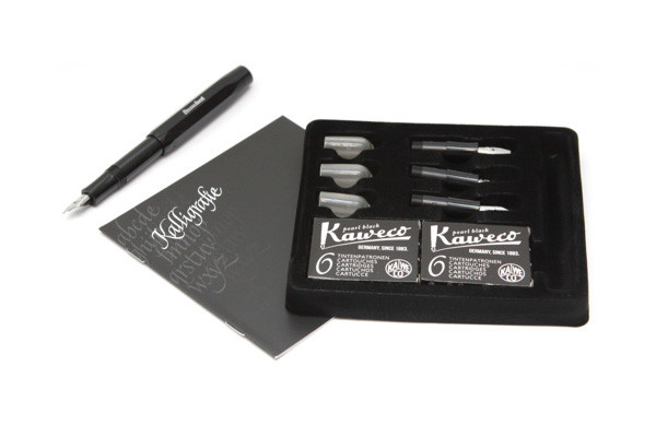 Набор для каллиграфии Kaweco Calligraphy Black: перьевая ручка, набор перьев, картриджи, артикул 10000229. Фото 3