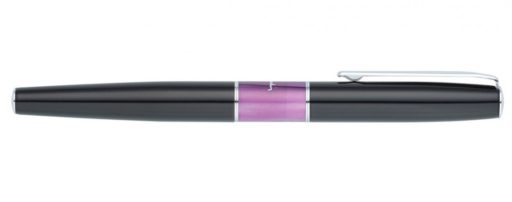 Перьевая ручка Pierre Cardin Libra черный лак фиолетовая вставка из акрила, артикул PC3405FP-02. Фото 4
