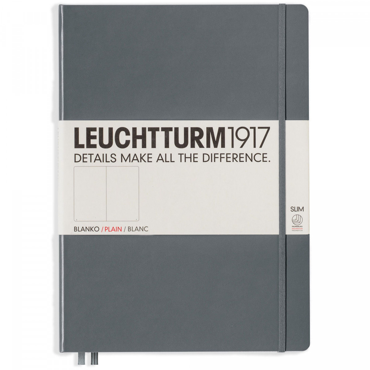 Записная книжка Leuchtturm Master Slim A4+ Anthracite твердая обложка 123 стр, 344816 Записная книжка Leuchtturm Master Slim A4+ Anthracite твердая обложка 123 стр, артикул 344816. Фото 1