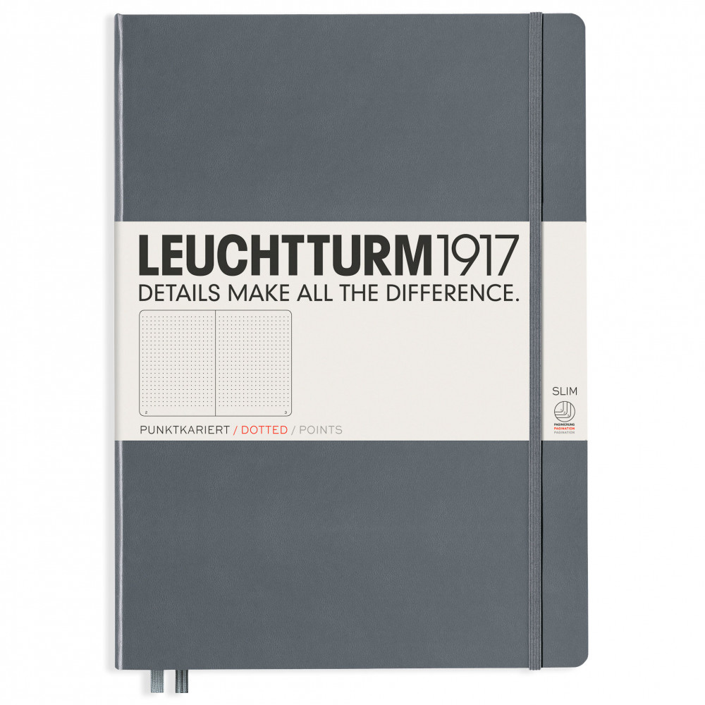 Записная книжка Leuchtturm Master Slim A4+ Anthracite твердая обложка 123 стр, артикул 344816. Фото 8