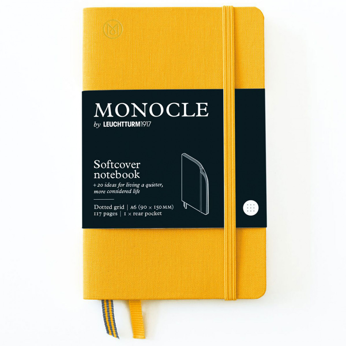 Записная книжка Leuchtturm Monocle A6 Yellow мягкая обложка из льна 117 стр, артикул 363368. Фото 1