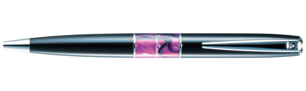 Шариковая ручка Pierre Cardin Libra черный лак фиолетовая вставка из акрила, артикул PC3405BP-02. Фото 1