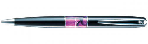 Шариковая ручка Pierre Cardin Libra черный лак фиолетовая вставка из акрила