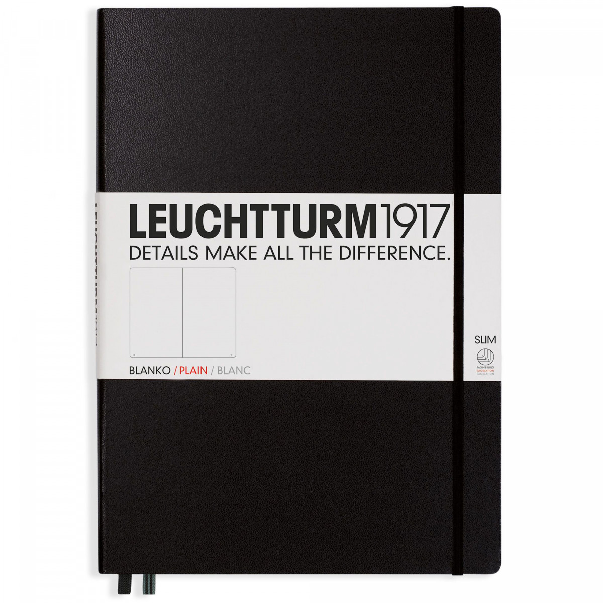 Записная книжка Leuchtturm Master Slim A4+ Black твердая обложка 123 стр, 330754 Записная книжка Leuchtturm Master Slim A4+ Black твердая обложка 123 стр, артикул 330754. Фото 1