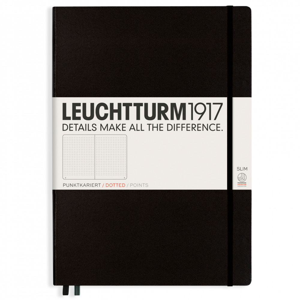 Записная книжка Leuchtturm Master Slim A4+ Black твердая обложка 123 стр, артикул 330754. Фото 8