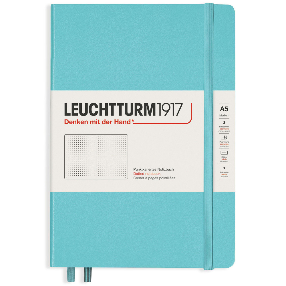 Записная книжка Leuchtturm Rising Colours A5 Aquamarine твердая обложка 251 стр, артикул 363391. Фото 1