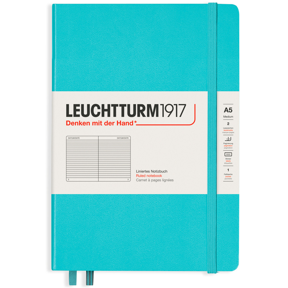 Записная книжка Leuchtturm Rising Colours A5 Aquamarine твердая обложка 251 стр, артикул 363391. Фото 8