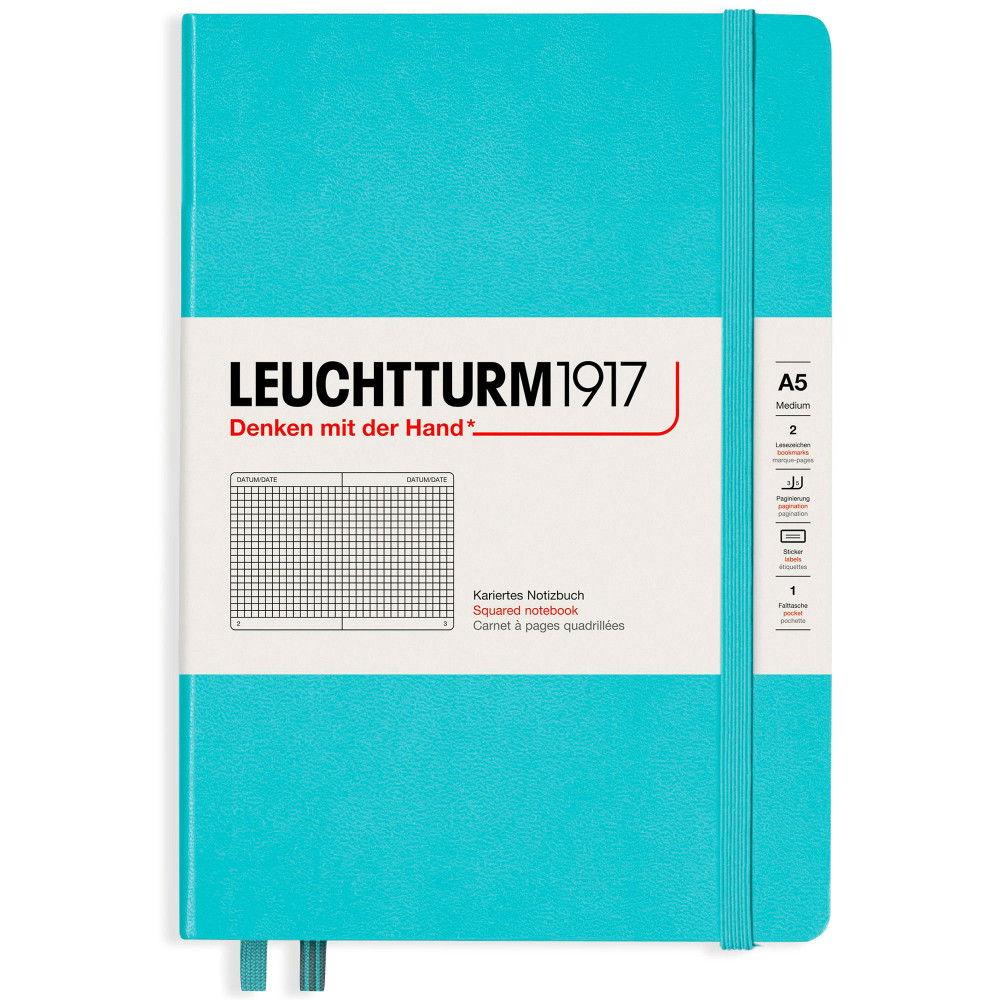 Записная книжка Leuchtturm Rising Colours A5 Aquamarine твердая обложка 251 стр, артикул 363391. Фото 9