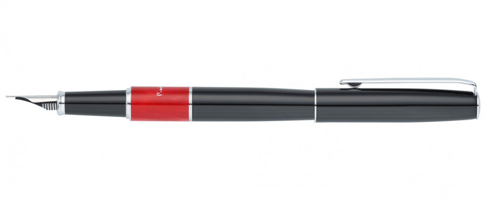 Перьевая ручка Pierre Cardin Libra черный лак красная вставка из акрила, артикул PC3402FP. Фото 3