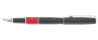 Перьевая ручка Pierre Cardin Libra черный лак красная вставка из акрила