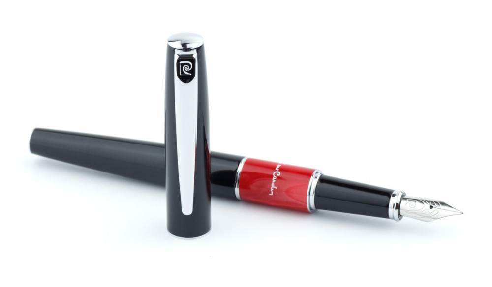 Перьевая ручка Pierre Cardin Libra черный лак красная вставка из акрила, артикул PC3402FP. Фото 5
