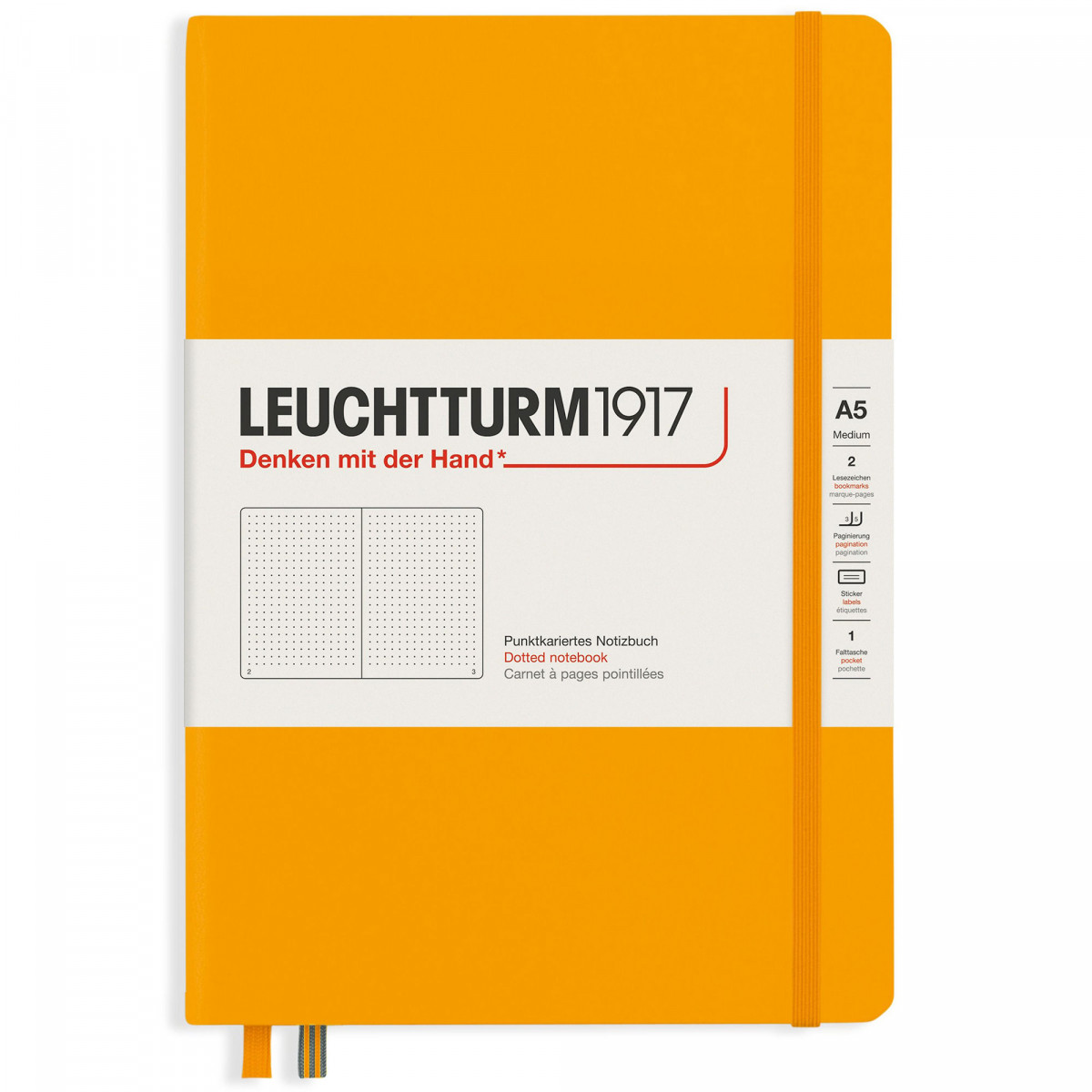 Записная книжка Leuchtturm Rising Colours A5 Rising Sun твердая обложка 251 стр, 363387 Записная книжка Leuchtturm Rising Colours A5 Rising Sun твердая обложка 251 стр, артикул 363387. Фото 1