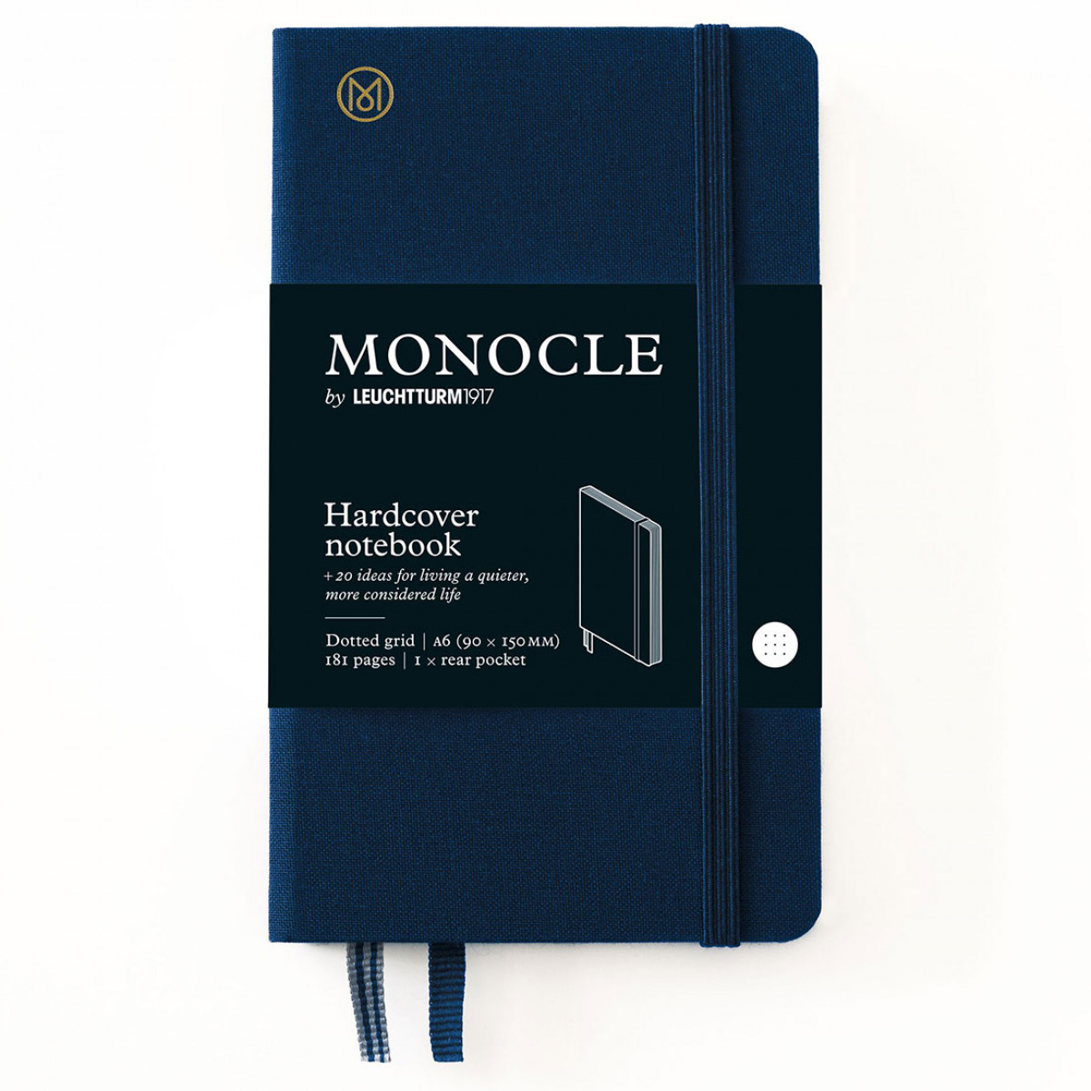 Записная книжка Leuchtturm Monocle A6 Navy твердая обложка из льна 181 стр, 363364 Записная книжка Leuchtturm Monocle A6 Navy твердая обложка из льна 181 стр, артикул 363364. Фото 1