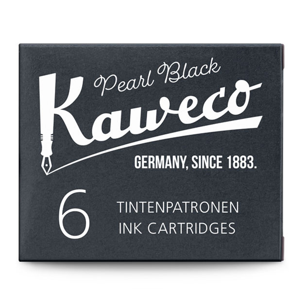 Картриджи с чернилами (6 шт) для перьевой ручки Kaweco Pearl Black, артикул 10000257. Фото 2