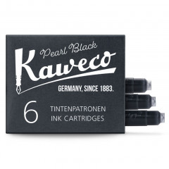 Картриджи с чернилами (6 шт) для перьевой ручки Kaweco Pearl Black