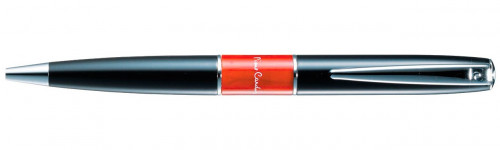 Шариковая ручка Pierre Cardin Libra черный лак красная вставка из акрила