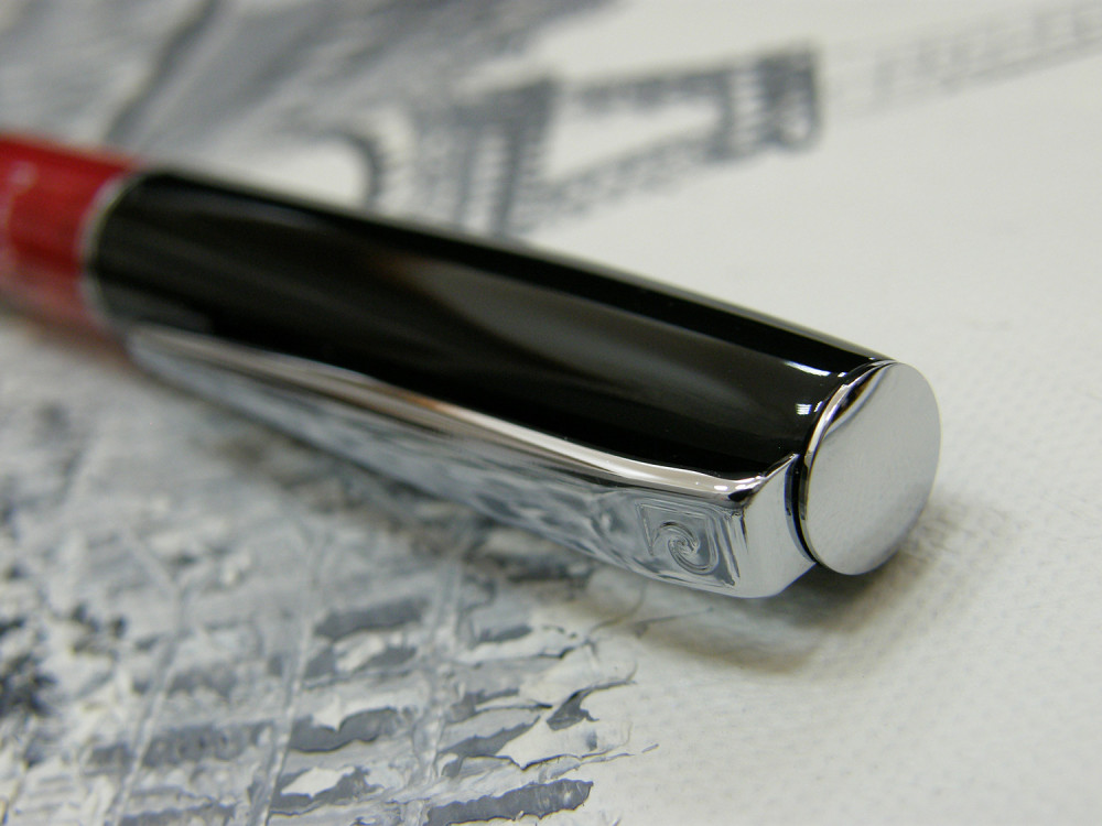 Шариковая ручка Pierre Cardin Libra черный лак красная вставка из акрила, артикул PC3402BP. Фото 6