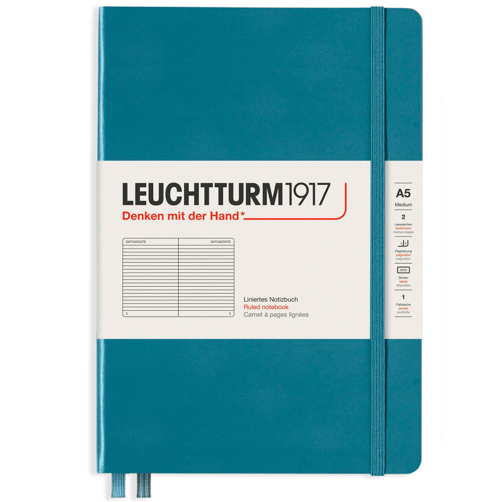 Записная книжка Leuchtturm Rising Colours A5 Stone Blue твердая обложка 251 стр, артикул 363334. Фото 8