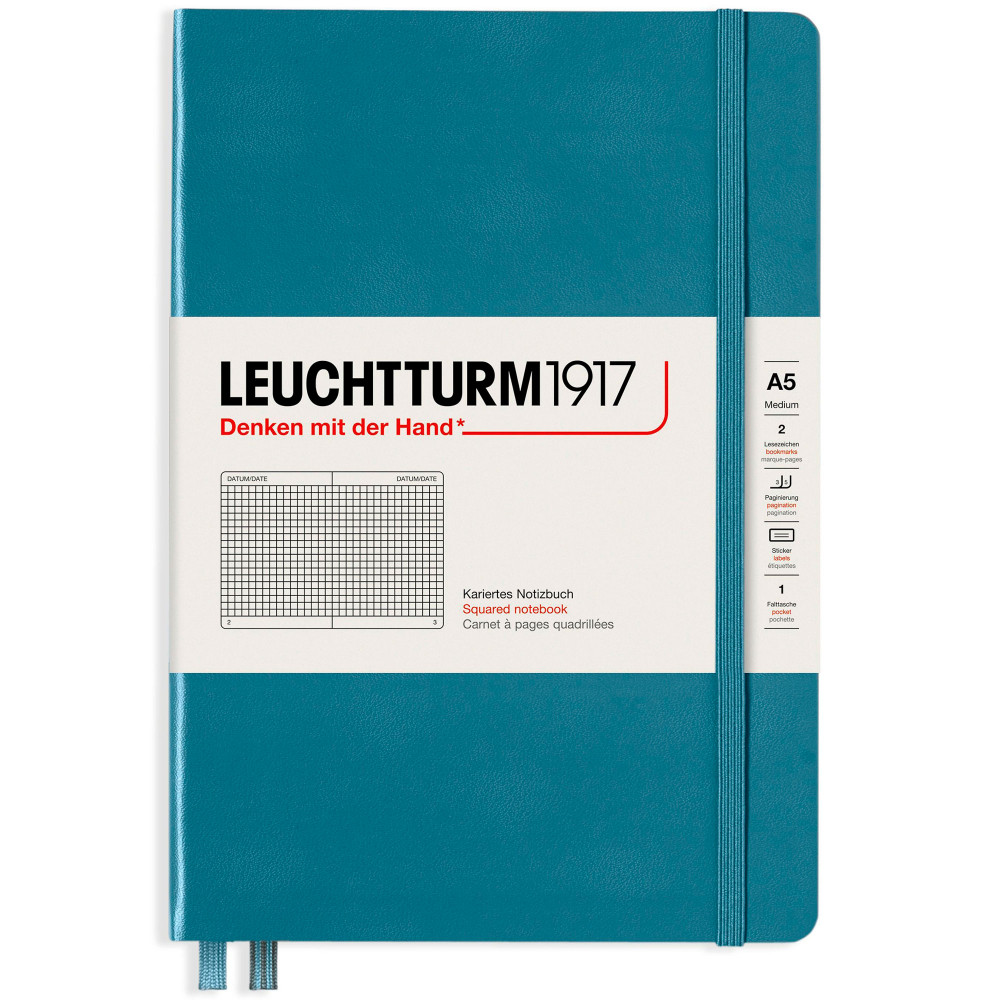 Записная книжка Leuchtturm Rising Colours A5 Stone Blue твердая обложка 251 стр, артикул 363334. Фото 9