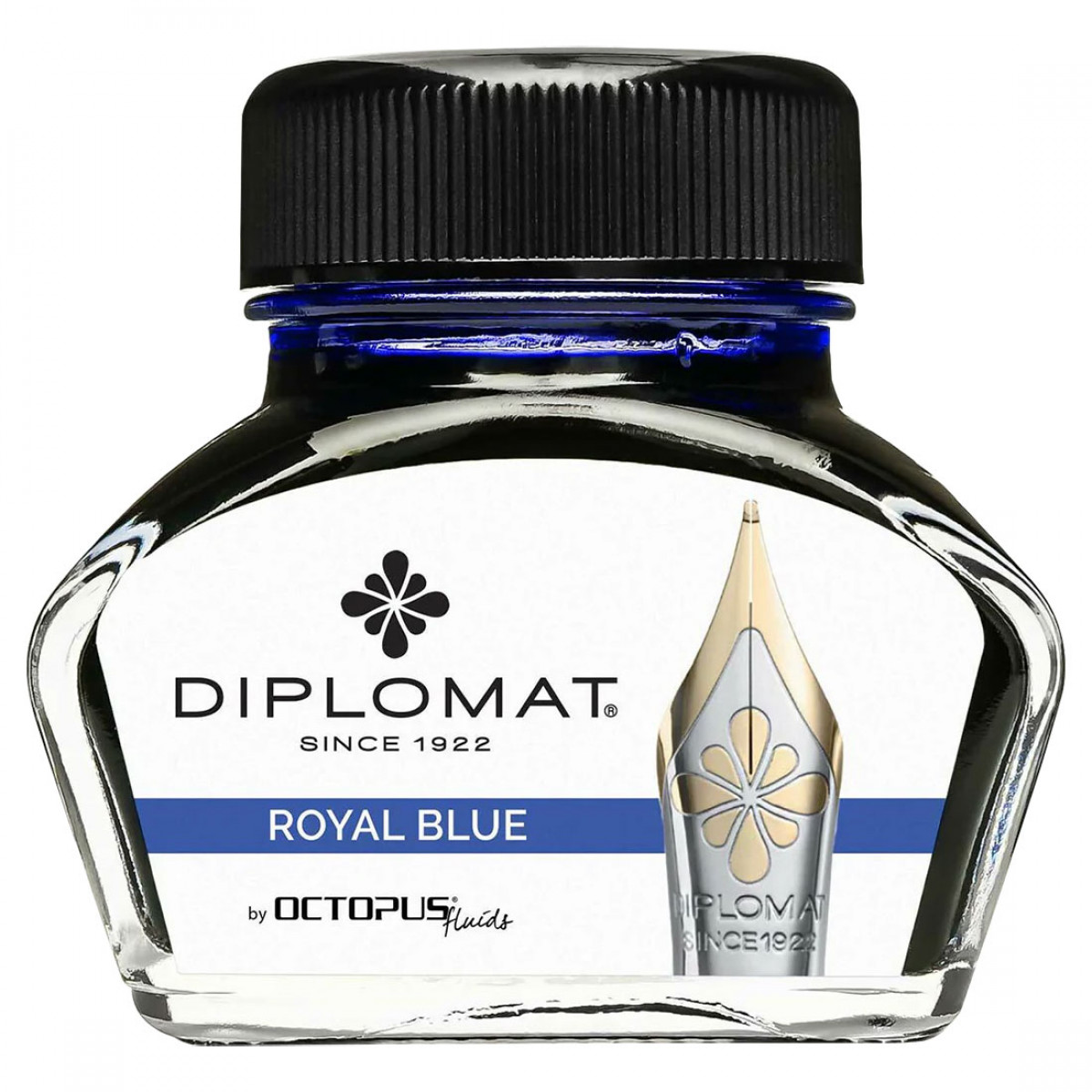 Флакон с чернилами Diplomat Octopus Royal Blue 30 мл, D41001003 Флакон с чернилами Diplomat Octopus Royal Blue 30 мл, артикул D41001003. Фото 1