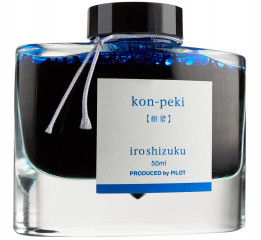 Флакон с чернилами Pilot Iroshizuku Blue Kon-Peki (голубая лазурь) для перьевых ручек 50 мл
