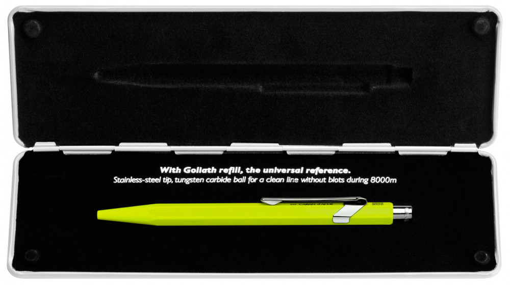 Шариковая ручка Caran d'Ache Office 849 Popline Fluorescent Yellow, артикул 849.970. Фото 2