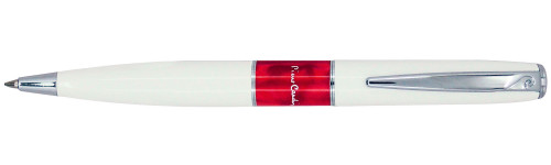 Шариковая ручка Pierre Cardin Libra белый лак красная вставка из акрила