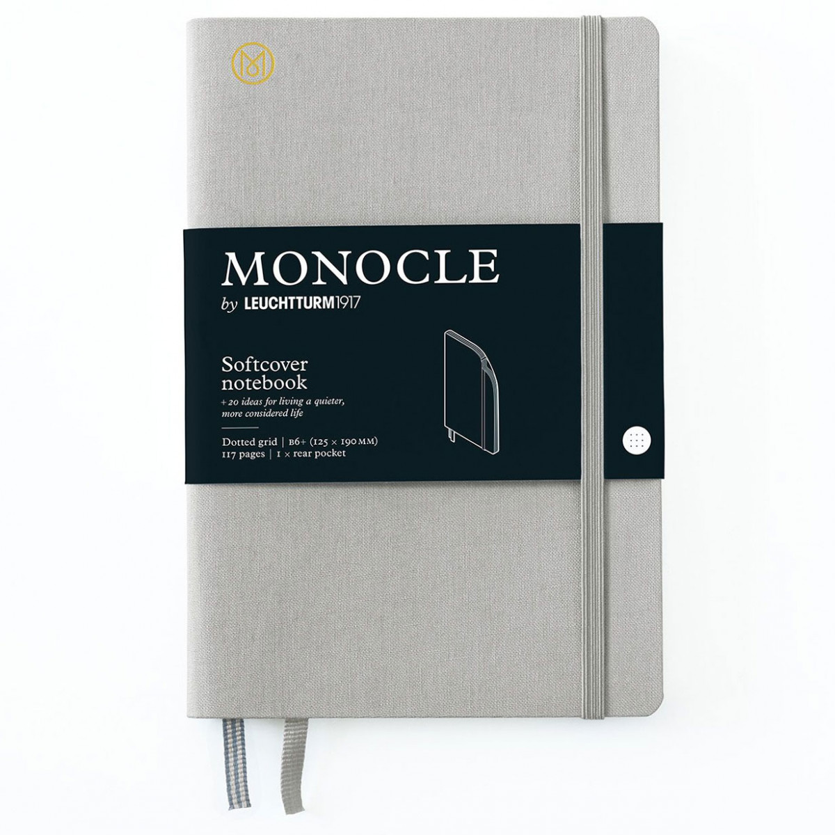 Записная книжка Leuchtturm Monocle B6+ Light Grey мягкая обложка из льна 117 стр, 363360 Записная книжка Leuchtturm Monocle B6+ Light Grey мягкая обложка из льна 117 стр, артикул 363360. Фото 1