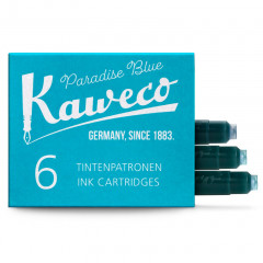 Картриджи с чернилами (6 шт) для перьевой ручки Kaweco Paradise Blue