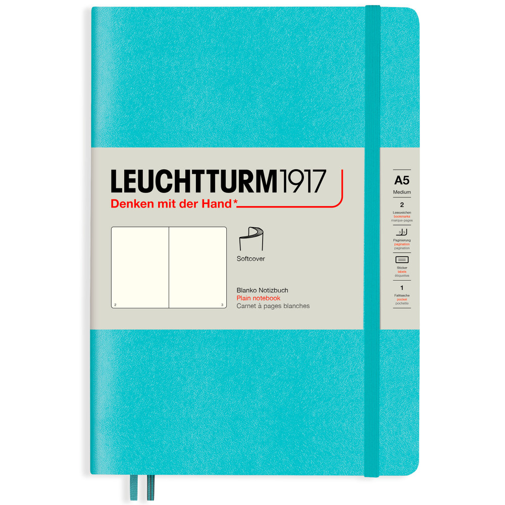 Записная книжка Leuchtturm Rising Colours A5 Aquamarine мягкая обложка 123 стр, артикул 363407. Фото 7