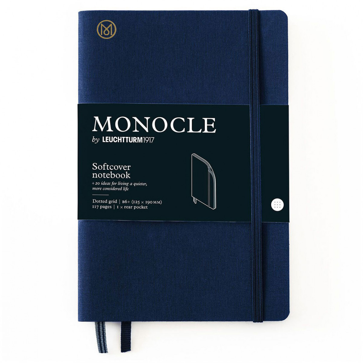 Записная книжка Leuchtturm Monocle B6+ Navy мягкая обложка из льна 117 стр, 363361 Записная книжка Leuchtturm Monocle B6+ Navy мягкая обложка из льна 117 стр, артикул 363361. Фото 1