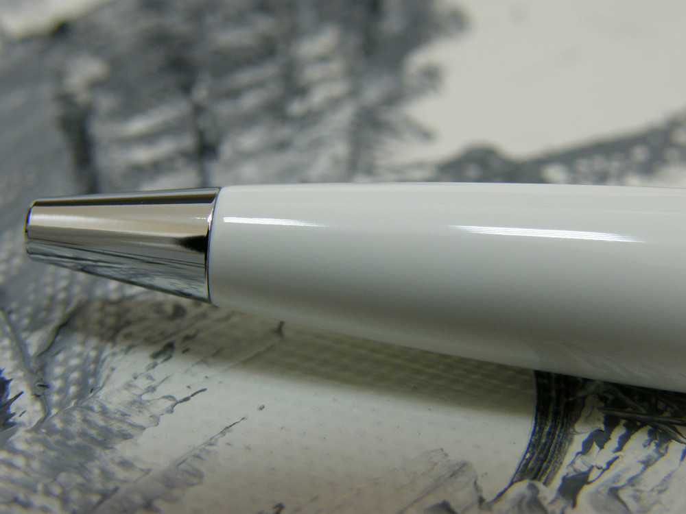 Шариковая ручка Pierre Cardin Libra белый лак оранжевая вставка из акрила, артикул PC3501BP-02. Фото 4