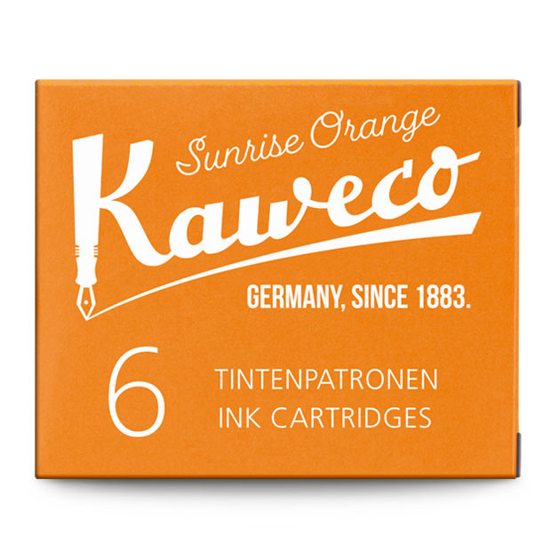 Картриджи с чернилами (6 шт) для перьевой ручки Kaweco Sunrise Orange, артикул 10000998. Фото 2