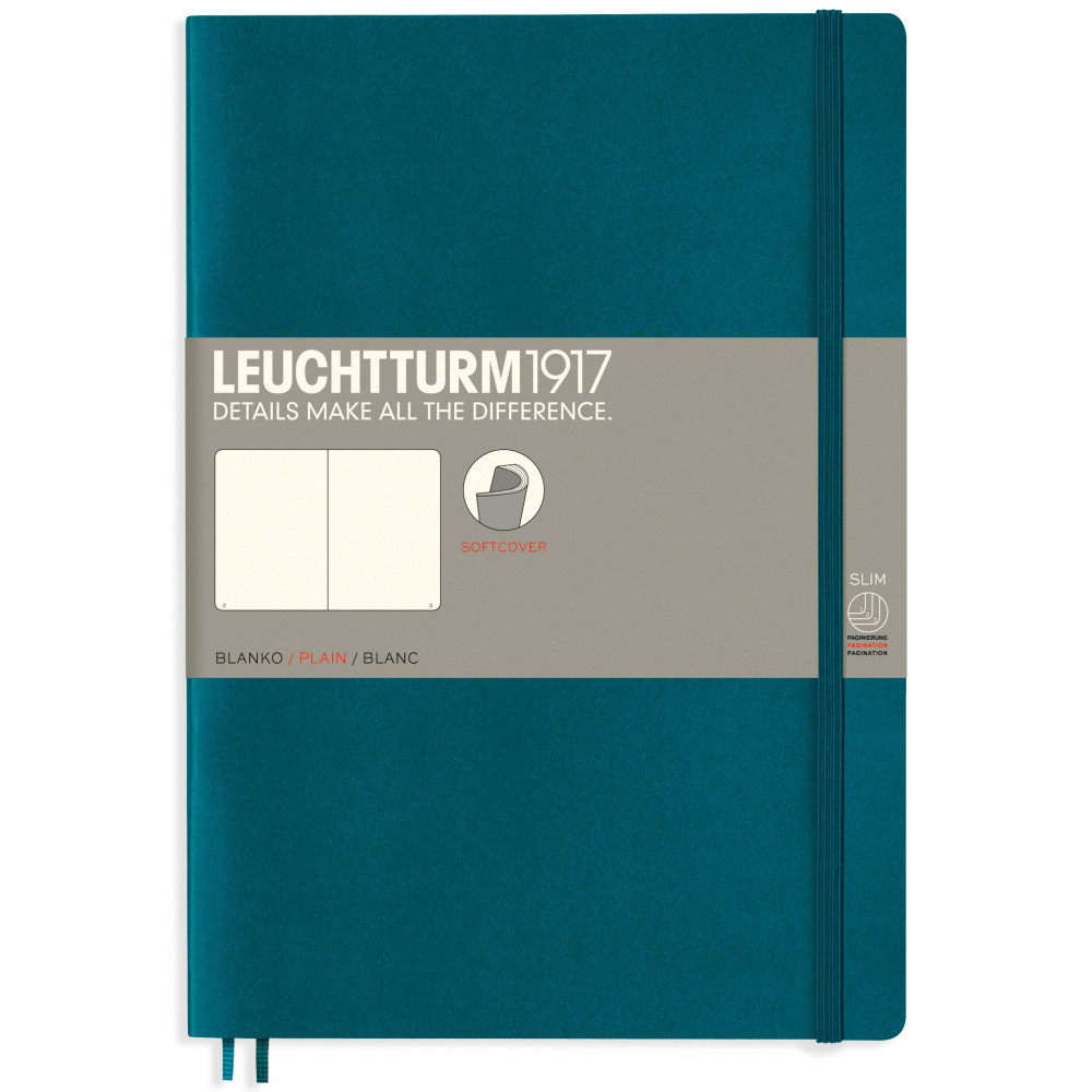 Записная книжка Leuchtturm Composition B5 Pacific Green мягкая обложка 123 стр, артикул 359676. Фото 7