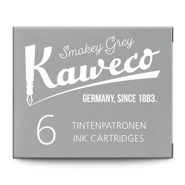 Картриджи с чернилами (6 шт) для перьевой ручки Kaweco Smoky Grey, артикул 10000997. Фото 2