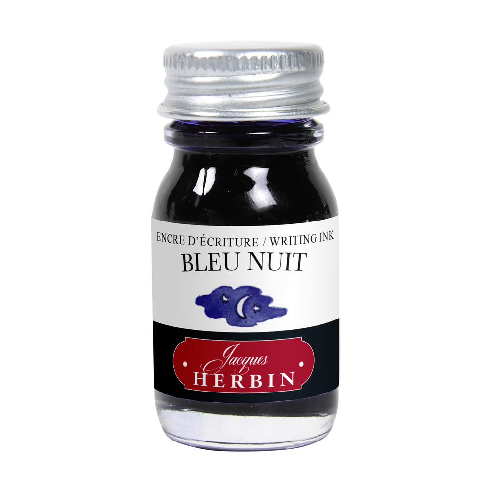 Флакон с чернилами Herbin Bleu nuit (темно-синий) 10 мл, артикул 11519T. Фото 1