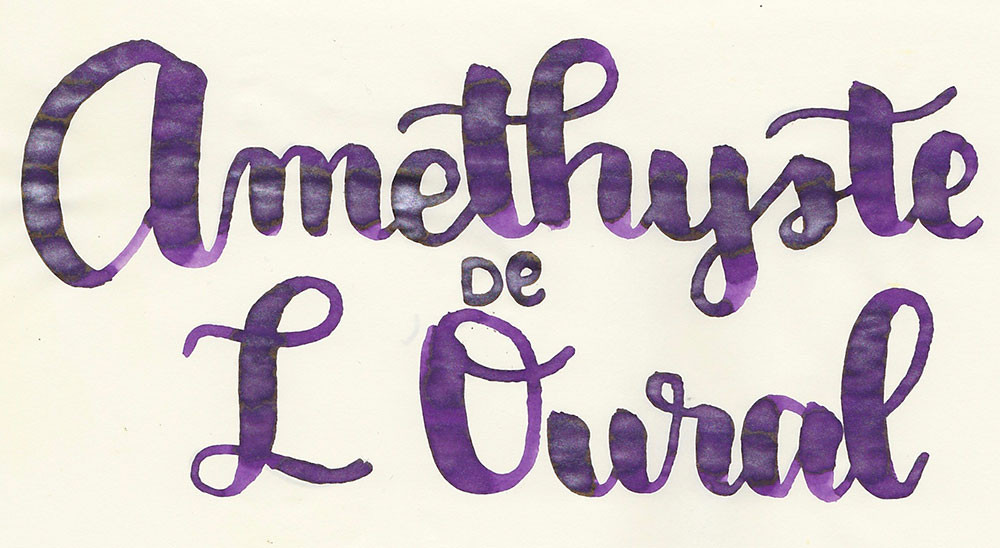 Чернила J. Herbin 1798 Amethyste de l'Oural 50 мл (фиолетовый с серебряными блестками), артикул 15579JT. Фото 6