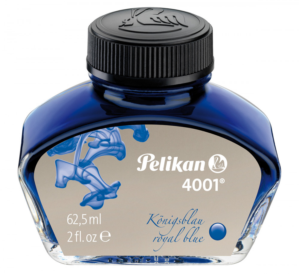 Флакон с чернилами Pelikan 4001 Royal Blue для перьевой ручки 62,5 мл синий, артикул 329136. Фото 1