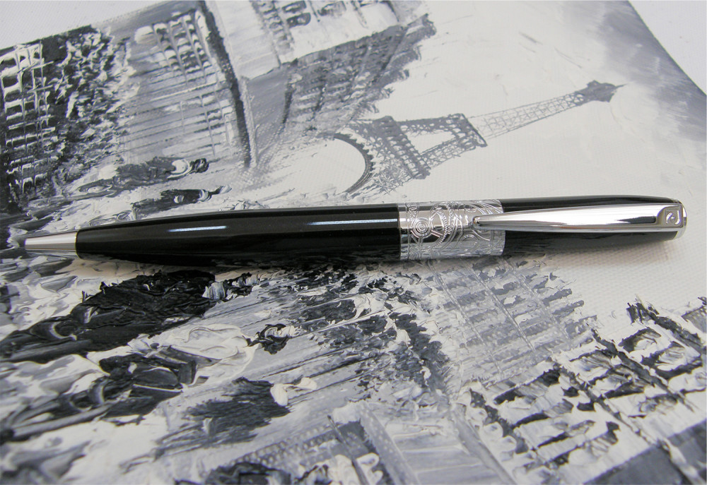 Шариковая ручка Pierre Cardin Baron черный лак хром, артикул PC2200BP. Фото 3