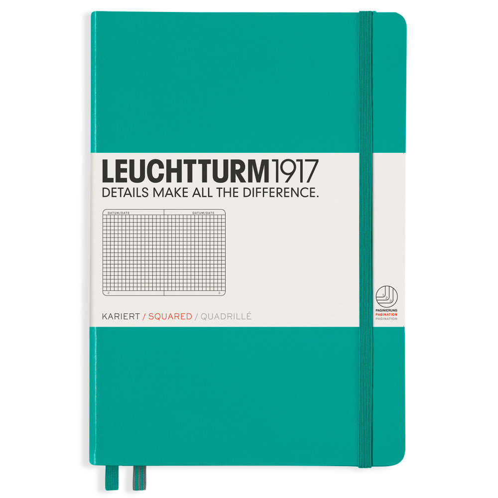 Записная книжка Leuchtturm Medium A5 Emerald твердая обложка 251 стр, артикул 344793. Фото 10