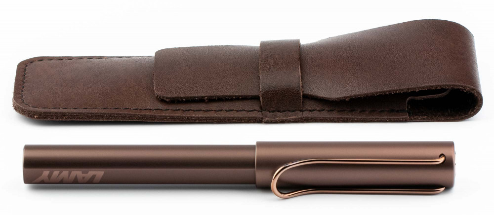 Кожаный чехол для одной ручки Handmade коричневый, артикул H22-00712. Фото 3