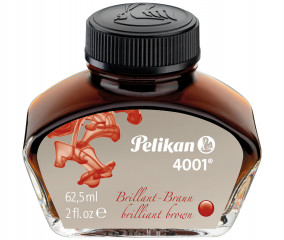 Флакон с чернилами Pelikan 4001 Brilliant Brown для перьевой ручки 62,5 мл коричневый