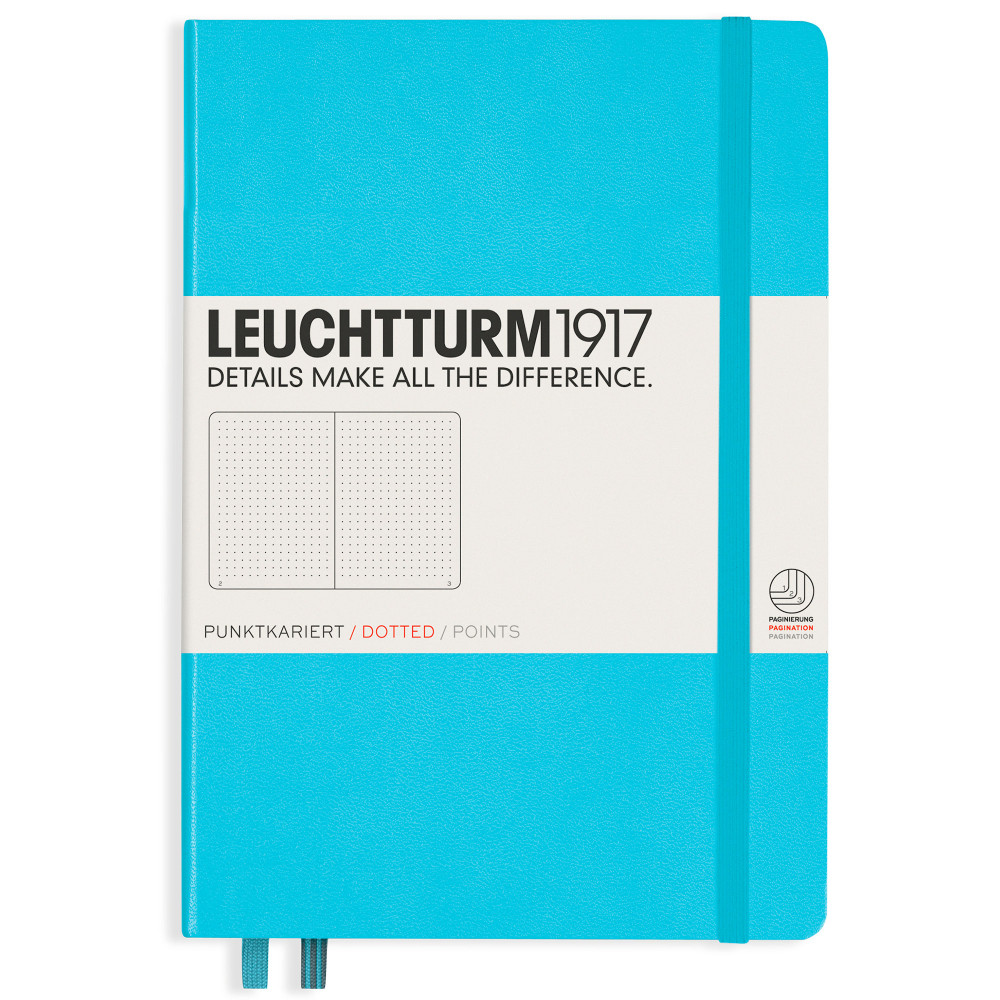 Записная книжка Leuchtturm Medium A5 Ice Blue твердая обложка 251 стр, артикул 357482. Фото 1