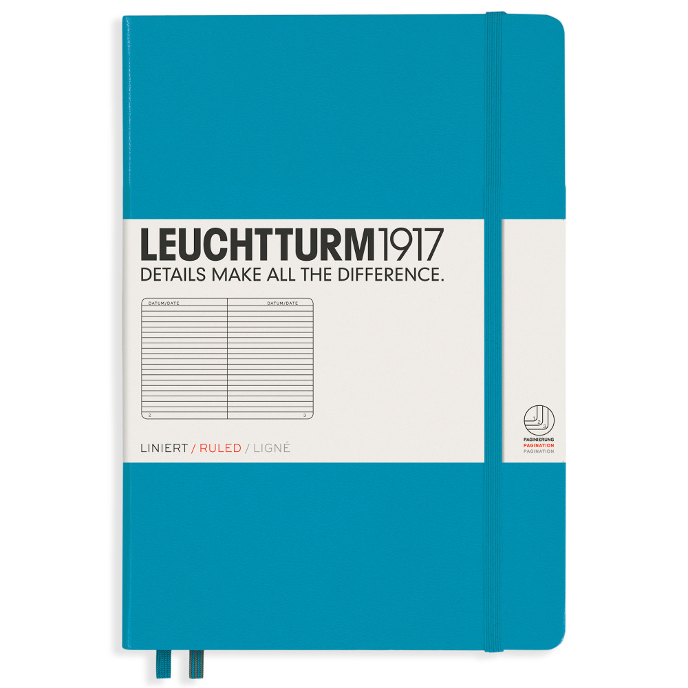 Записная книжка Leuchtturm Medium A5 Nordic Blue твердая обложка 251 стр, артикул 354587. Фото 9