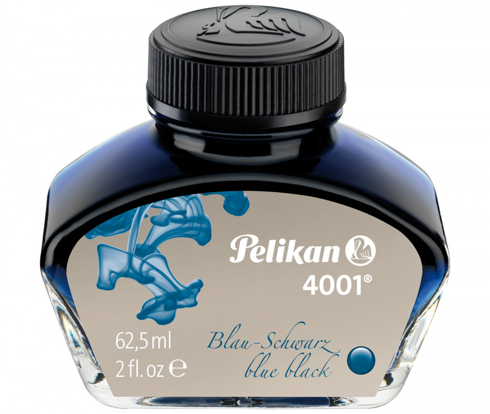 Флакон с чернилами Pelikan 4001 Blue Black для перьевой ручки 62,5 мл темно-синий, артикул 329151. Фото 1