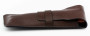 Кожаный чехол для двух ручек без перегородки Handmade коричневый