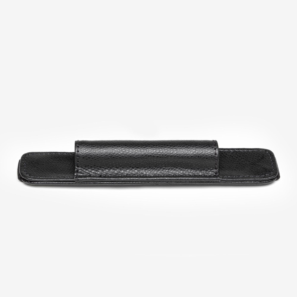 Кожаный чехол для ручки Visconti VSCT с резинкой на блокнот черный, артикул KL05-01. Фото 3